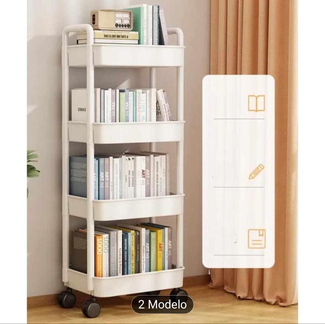 Carrito organizador 4 niveles view 2